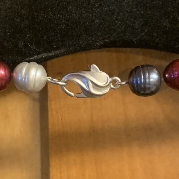 Honora Multi Color Ringed Cultured Pearl Necklace 36 Inches - Picture 8 of 8